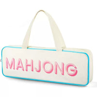 Mahjong Tile Storage Bag – Oxford Fabric Portable Game Set Organizer with Tassel Design