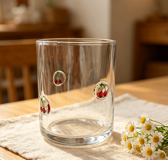 Clear Straight Sided Glass Cup