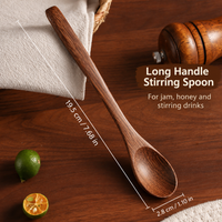 Long Handle Wooden Stirring Spoon for Tea Honey and Jam