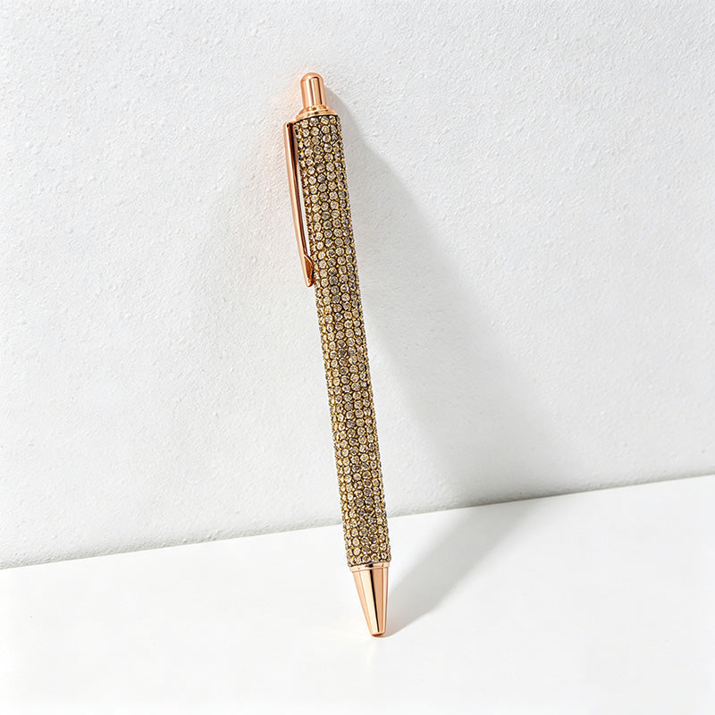 Bling Bling Rhinestone Retractable Ballpoint Pen – Luxury Metal Gift Pen for Office, School & Wedding
