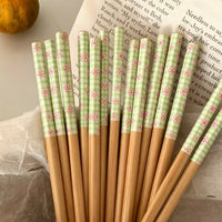 24cm Bamboo Chopsticks Pattern Reusable Tableware
