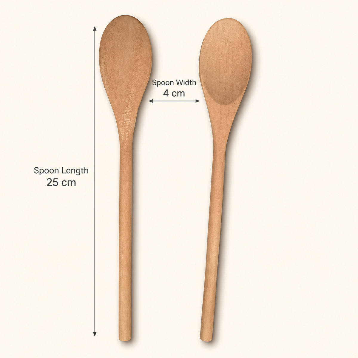 Natural Beech Wood Spoon Long Handle Wooden