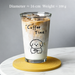 Cute Cartoon Dog Glass Cup – 350ml Coffee & Latte Drinking Cup