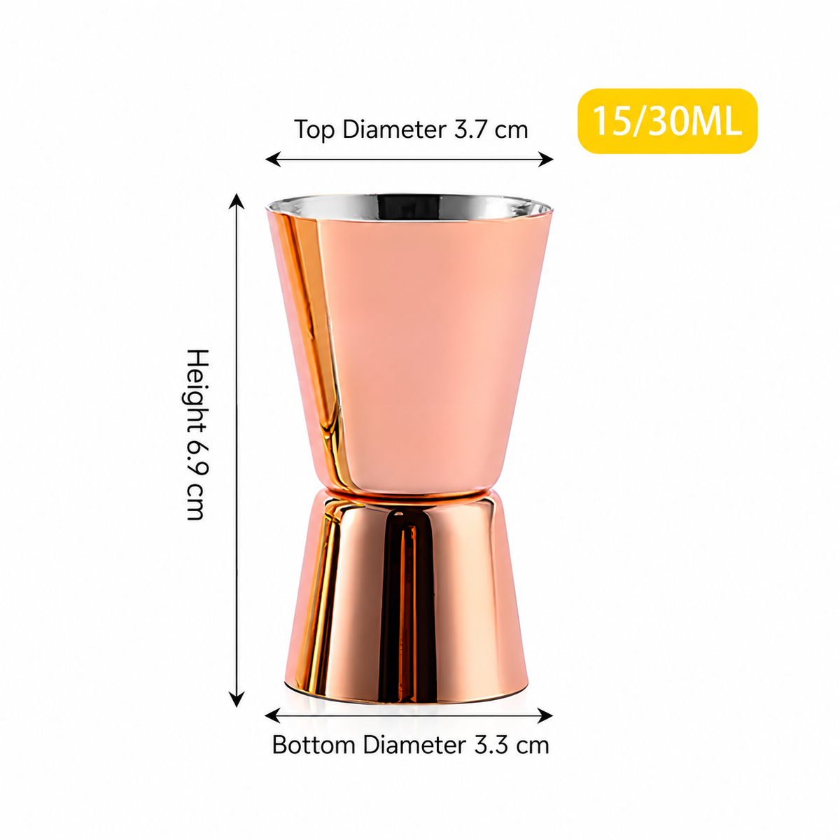 Stainless Steel Double Sided Cocktail Jigger, Bar Measuring Cup