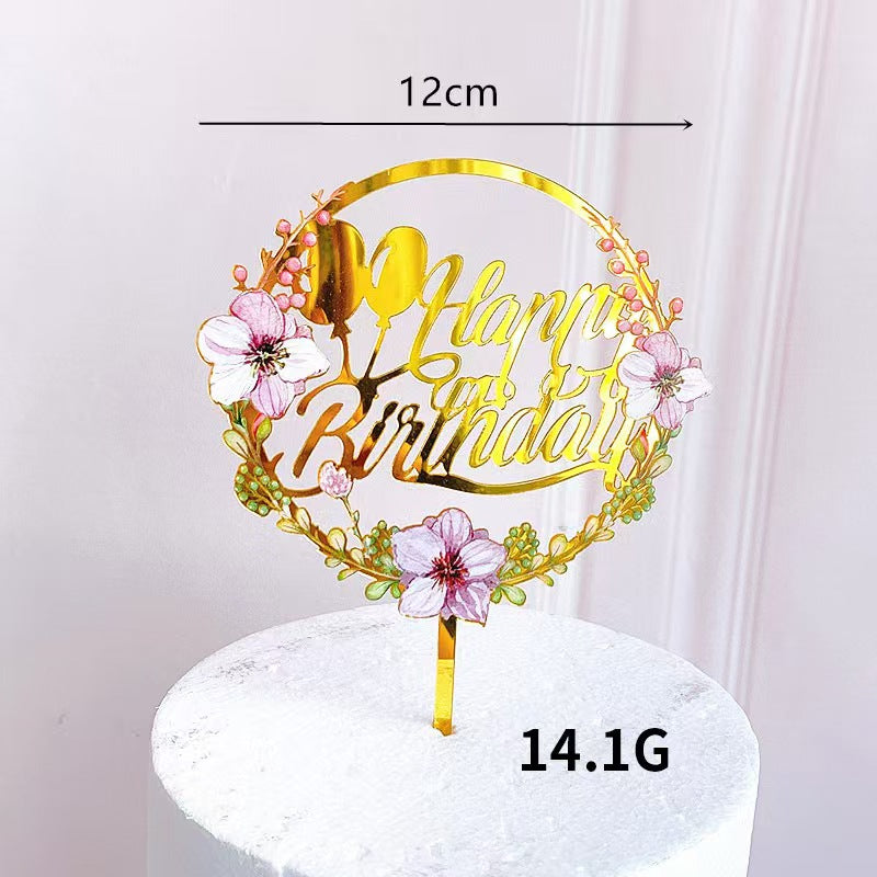 Printed Acrylic Cake Topper Party Decoration