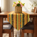 Cotton Linen Table Runner, Boho Farmhouse Decor