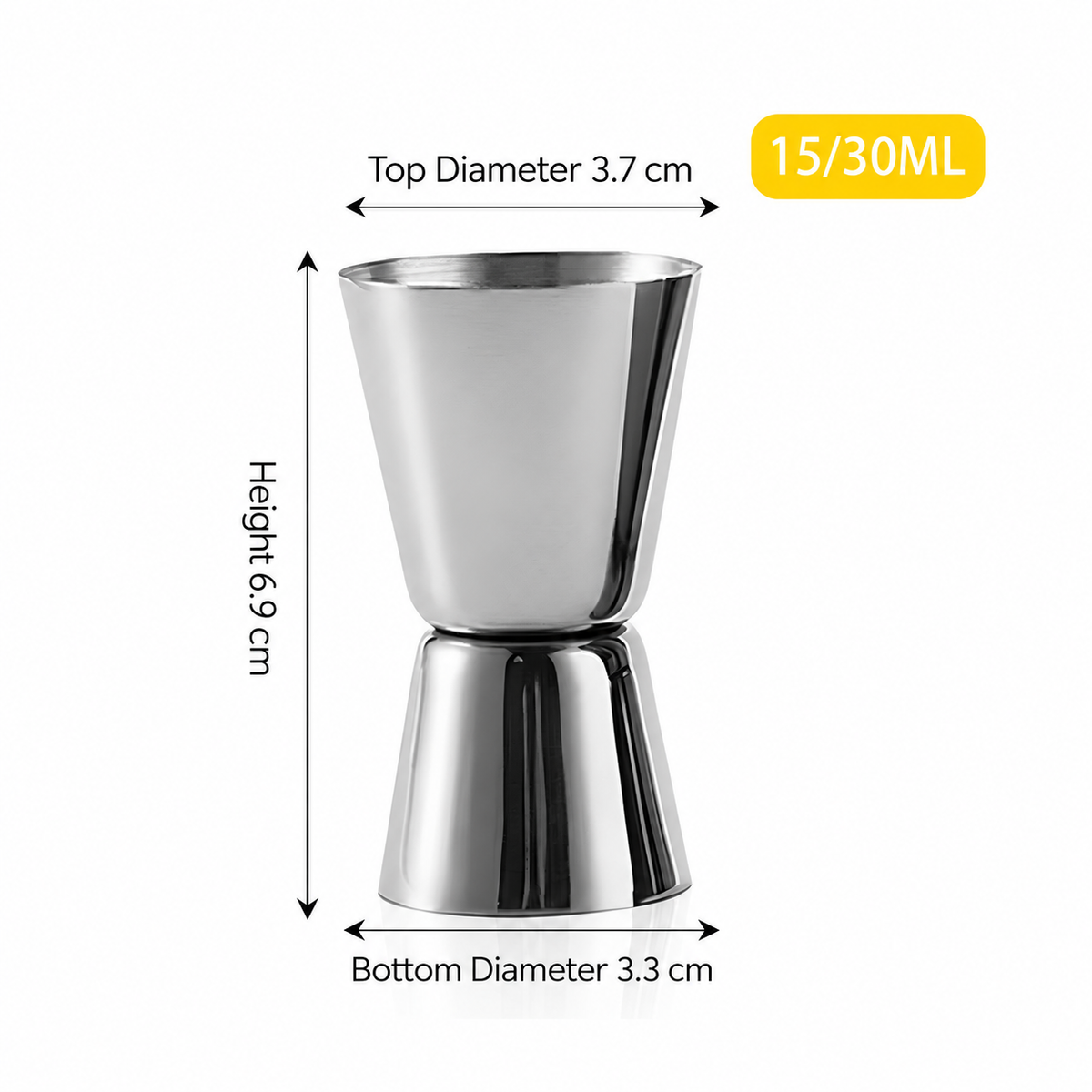 Stainless Steel Double Sided Cocktail Jigger, Bar Measuring Cup