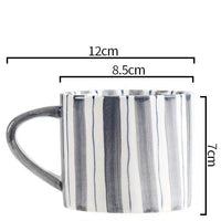 Minimalist European Striped Ceramic Mug