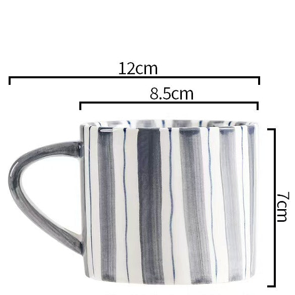 Minimalist European Striped Ceramic Mug