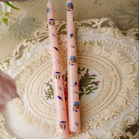 25cm Printed Taper Candles – Set of 2