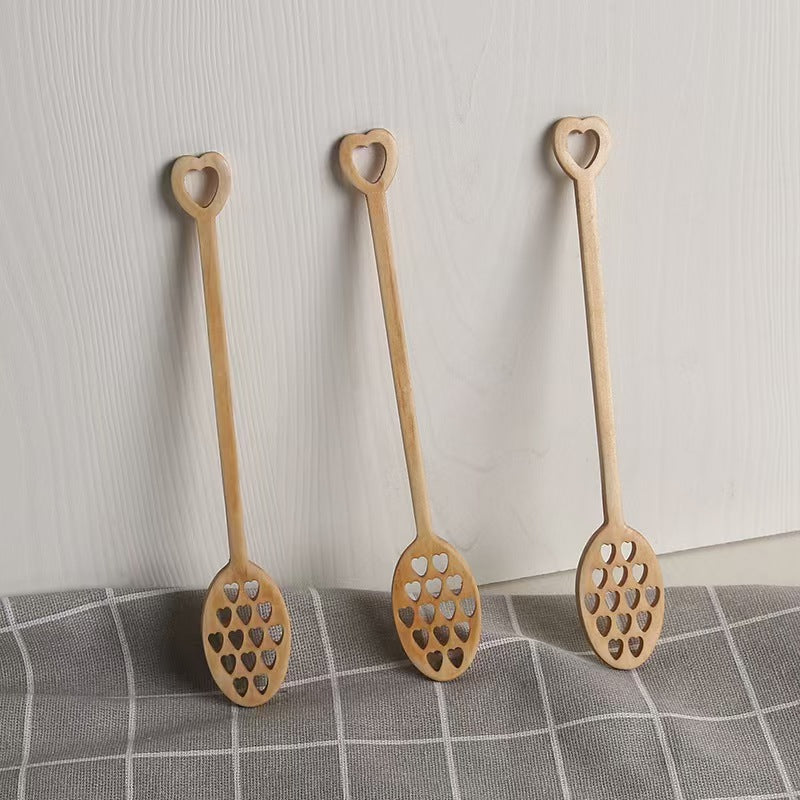 Creative Long Handle Wooden Stirring Spoon
