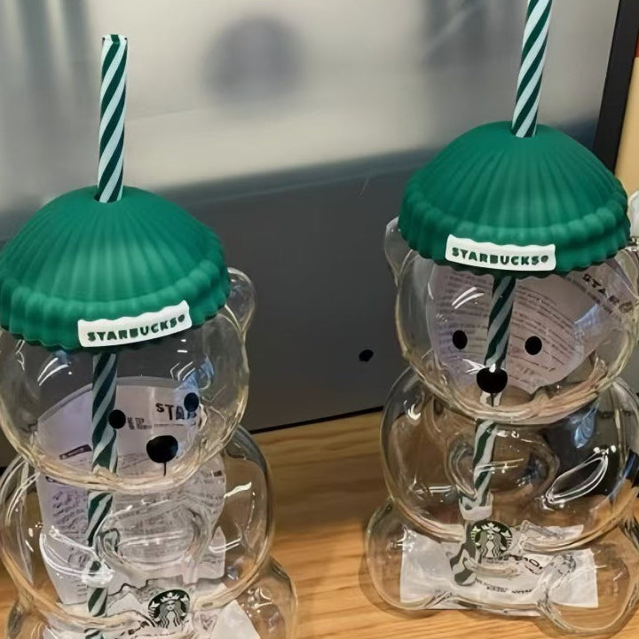 Bear Shape Glass Coffee Mug 550ml