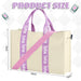 Mahjong Tote Bag – Large Canvas Shoulder Bag with Adjustable Strap