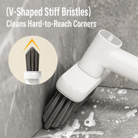 Long Handle Cleaning Brush – V Shape Hard Bristle Scrub Brush for Bathroom Tiles, Kitchen & Home Cleaning