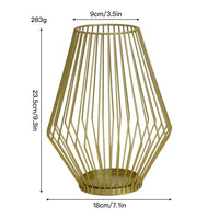 Lantern Style Metal Candleholder, Ambient Iron Decor