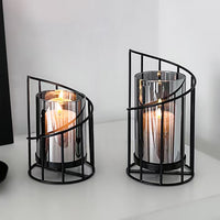 Artistic Iron Candleholder Design Decor, Modern Home Accent