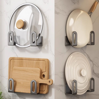 Wall Mounted Pot Lid Holder No Drill Kitchen Organizer