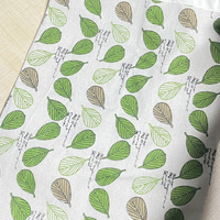 Reusable Double Layer Beeswax Bread Storage Bag Botanical Print Bakery Food Storage Pouch