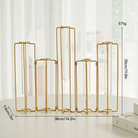Test Tube Glass Vase Set with Metal Stand