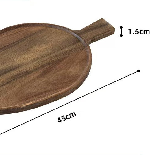 Wood Leaf Serving Tray Acacia Wood Decorative Storage Tray