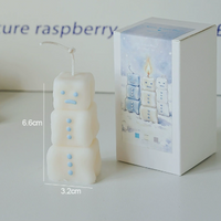 Cute Snowman Shaped Scented Candle Christmas Decorative Holiday Gift