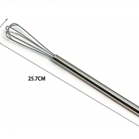 25.7cm Stainless Steel Mini Whisk for Eggs Coffee and Baking