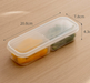Slim Divided Refrigerator Food Storage Container with Lid