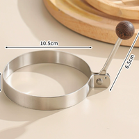316 Stainless Steel Egg Ring Mold with Wooden Handle