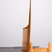 Sandalwood Fine Tooth Rat Tail Comb Natural Wooden Hair Styling Comb