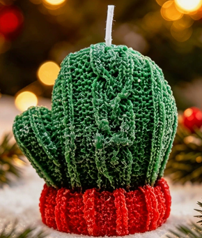 Christmas Knitted Mitten Shaped Scented Candle