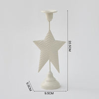 Metal Candleholder Decor, Heart and Star Shape Iron Ornament