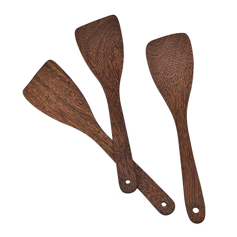 Wenge Wood Angled Spatula Long Handle Cooking Turner