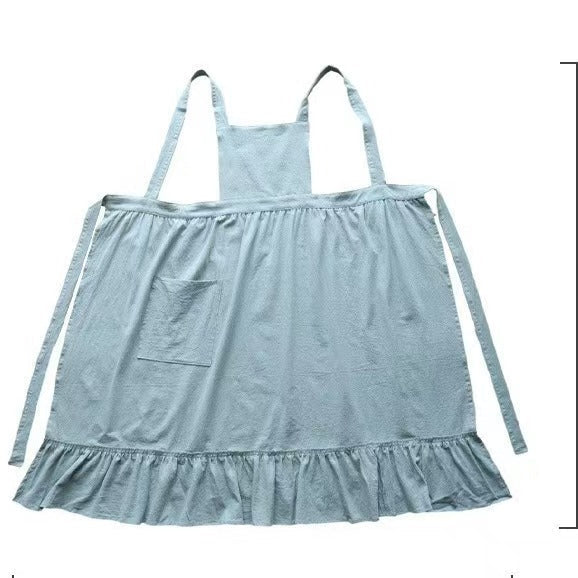 Vintage Ruffle Cotton Apron