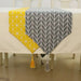 Geometric Linen Table Runner Modern Home Decor Table Flag
