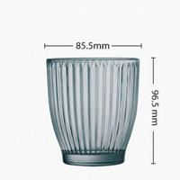 Blue Tempered Glass Drinking Cup