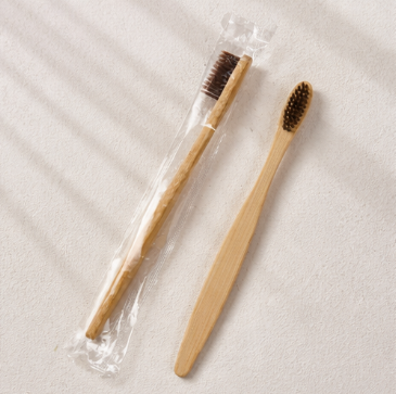 Disposable Bamboo Toothbrush – Eco-Friendly Soft Bristle Travel Toothbrush for Hotels, B&Bs, Guest Houses & Home Use