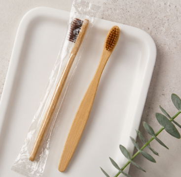 Disposable Bamboo Toothbrush – Eco-Friendly Soft Bristle Travel Toothbrush for Hotels, B&Bs, Guest Houses & Home Use