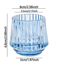 Ribbed Glass Candle Holder Minimalist Candle Cup