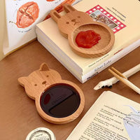 Beech Wood Animal Sauce Dish Wooden Dipping Plate
