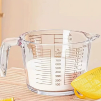 Glass Measuring Cup with Measurement Markings
