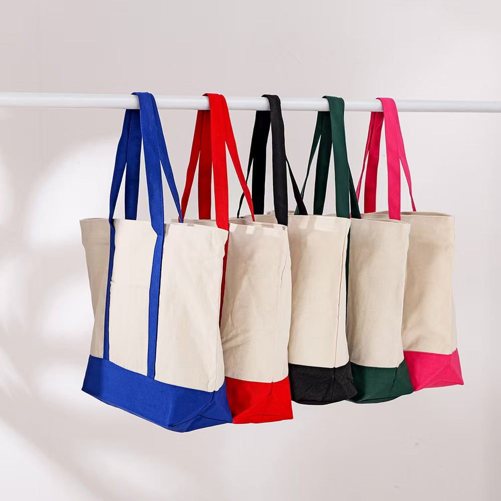 Large Canvas Shopping Tote Bag Reusable Eco Storage Bag