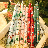 25cm Christmas Taper Candles – Set of 2