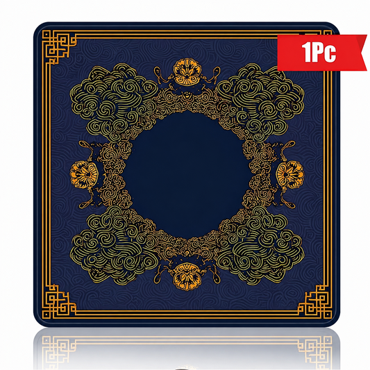 Diatom Mud Desk Mat – Luxury Gold Pattern Mouse Pad, Vintage Oriental Table Mat for Office & Home Decor