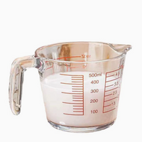 Glass Measuring Cup with Measurement Markings