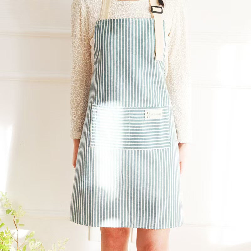 Cotton Linen Lightweight Kitchen Apron