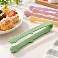 Cat Paw Food Grade Silicone Serving Tongs in Pastel Colors