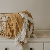 Muslin Tassel Blanket Double Layer Gauze Towel