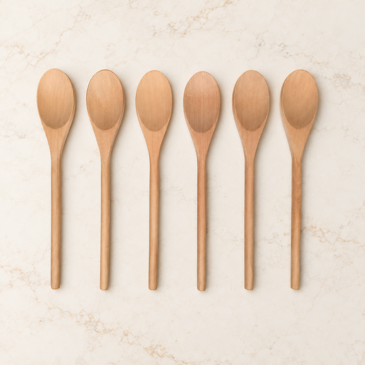 Natural Beech Wood Spoon Long Handle Wooden