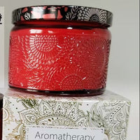 Luxury Embossed Glass Soy Candle