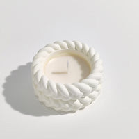 Handcrafted Jute Geometric Scented Candle
